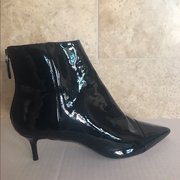 Alexandre Birman Kittie Patent Leather Point Tie Booties - Picture 6 of 11